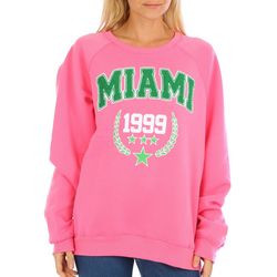 Juniors Miami Patch Fleece Sweatshirt