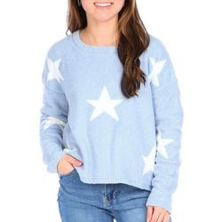 Juniors Fuzzy Stars Sweater