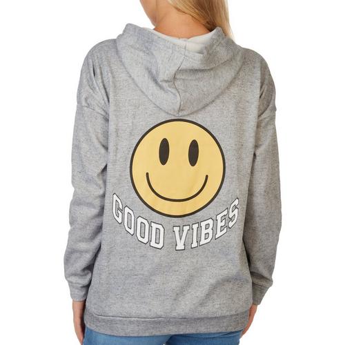 Derek Heart Junior Good Vibes Smiley Hooded Sweatshirt