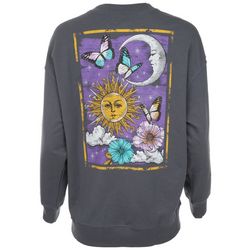 Rebellious One Juniors Butterfly Moon Lightweight Sweatshirt
