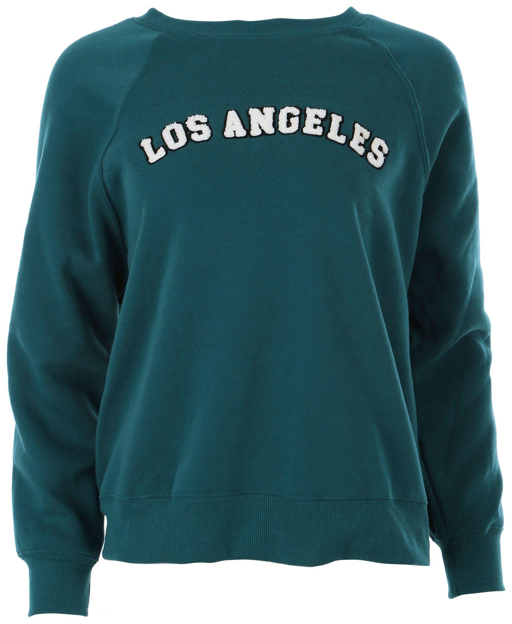 Juniors Los Angeles Patch Long Sleeve Sweatshirt