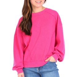 Pink Rose Juniors Long Sleeve Sweatshirt