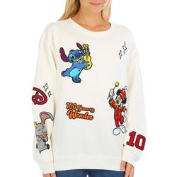 Juniors Patch Disney 100 Long Sleeve Sweatshirt