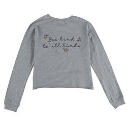 Messy Buns, Lazy Days Juniors Bee Crew Long Sleeve Top