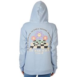 Juniors No Bad Days Smiley Daisies Hooded Pull Over