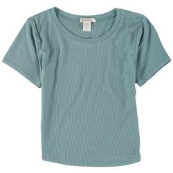 BOZZOLO Juniors Ribbed Cropped top