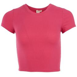 Juniors Ribbed Cropped Top