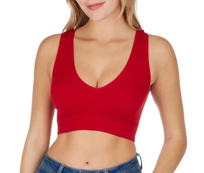 Womens Racerback Tank Top Seamless Stretch Sleeveless Solid Cami Sports Red  