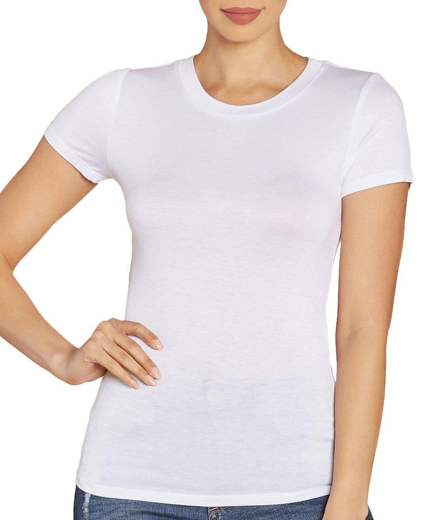 Juniors Solid Crew Neck Short Sleeve T-shirt