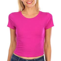 Juniors Ribbed Cropped Top