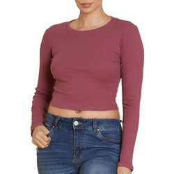 Bozzolo Juniors Ribbed Cropped Long Sleeve Top