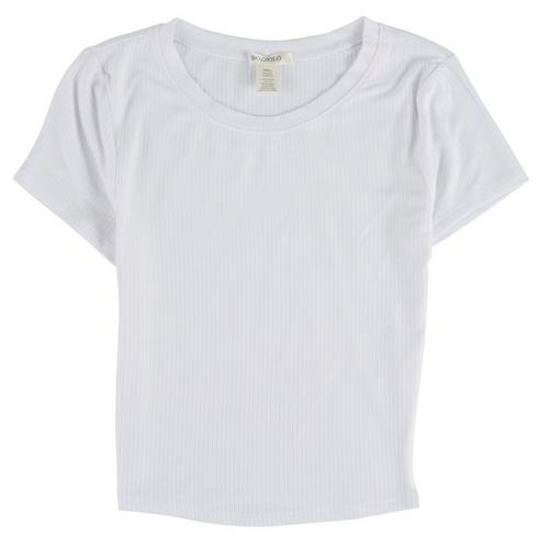BOZZOLO Juniors Ribbed Cropped Top