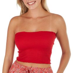 BOZZOLO Juniors Solid Smocked Tube Top