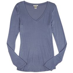 Bozzolo Juniors Solid V Neck Long Sleeve Tee