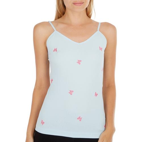 Full Circle Trends Butterfly Ribbed Tank Top