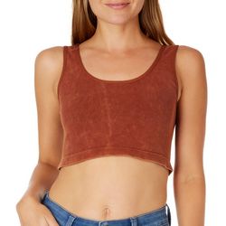Juniors Solid Washed Seamless Ribbed Bralette