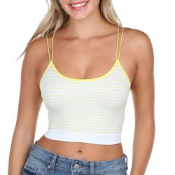 Full Circle Trends Juniors Striped Double Strap Ribbed Cami