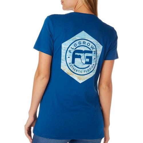 FloGrown Juniors Hexagon Stamp Short Sleeve T-Shirt