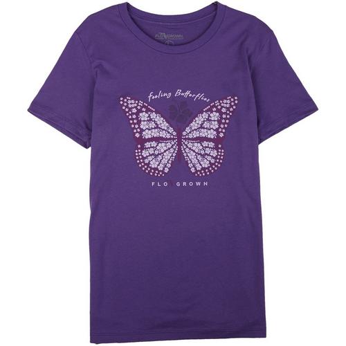 FloGrown Juniors Feeling Butterflies Short Sleeve T-Shirt