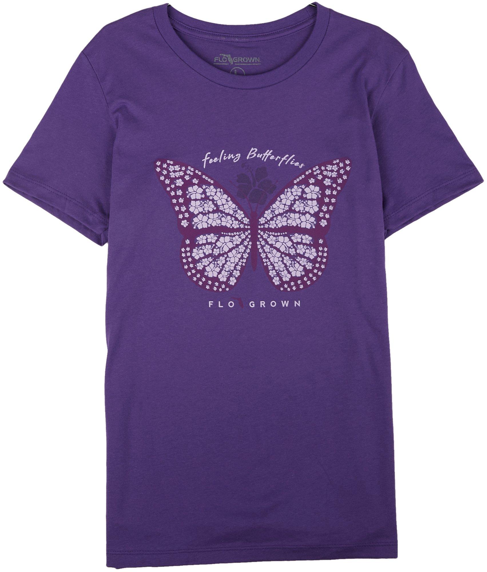 Juniors Feeling Butterflies Short Sleeve T-Shirt