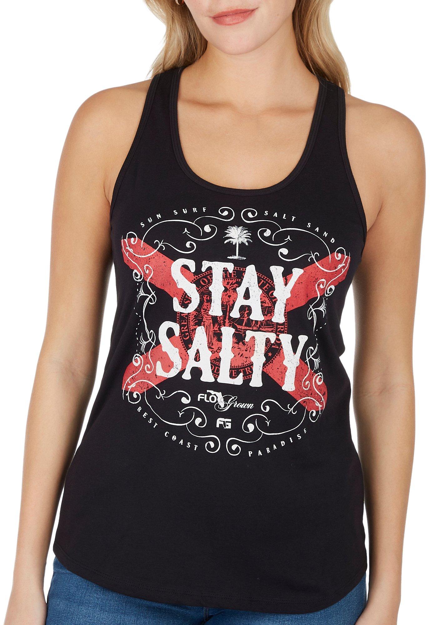 FloGrown Juniors Stay Salty Racer Back Tank Top