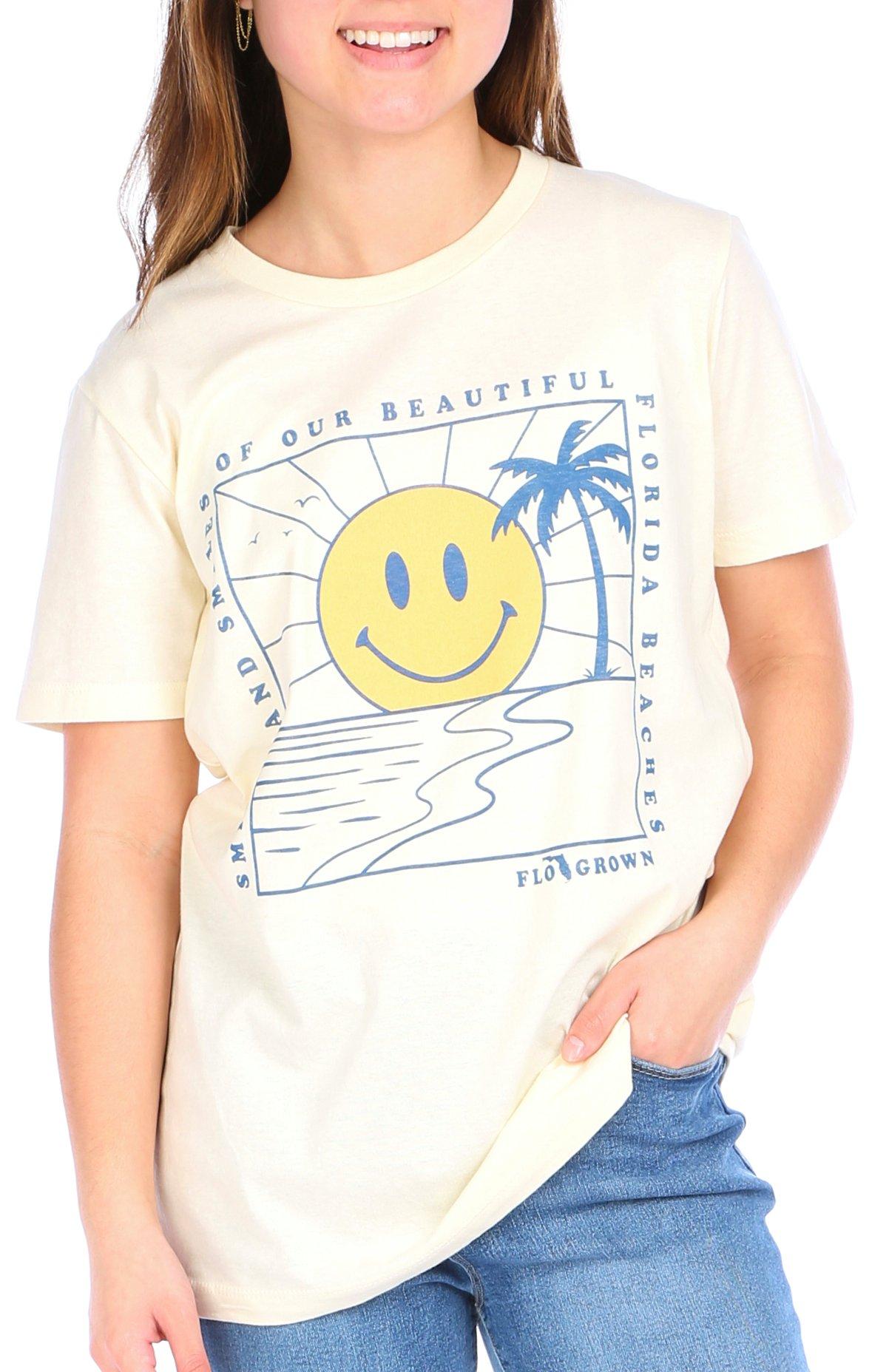 Juniors Smile Of Beaches Short Sleeve Top