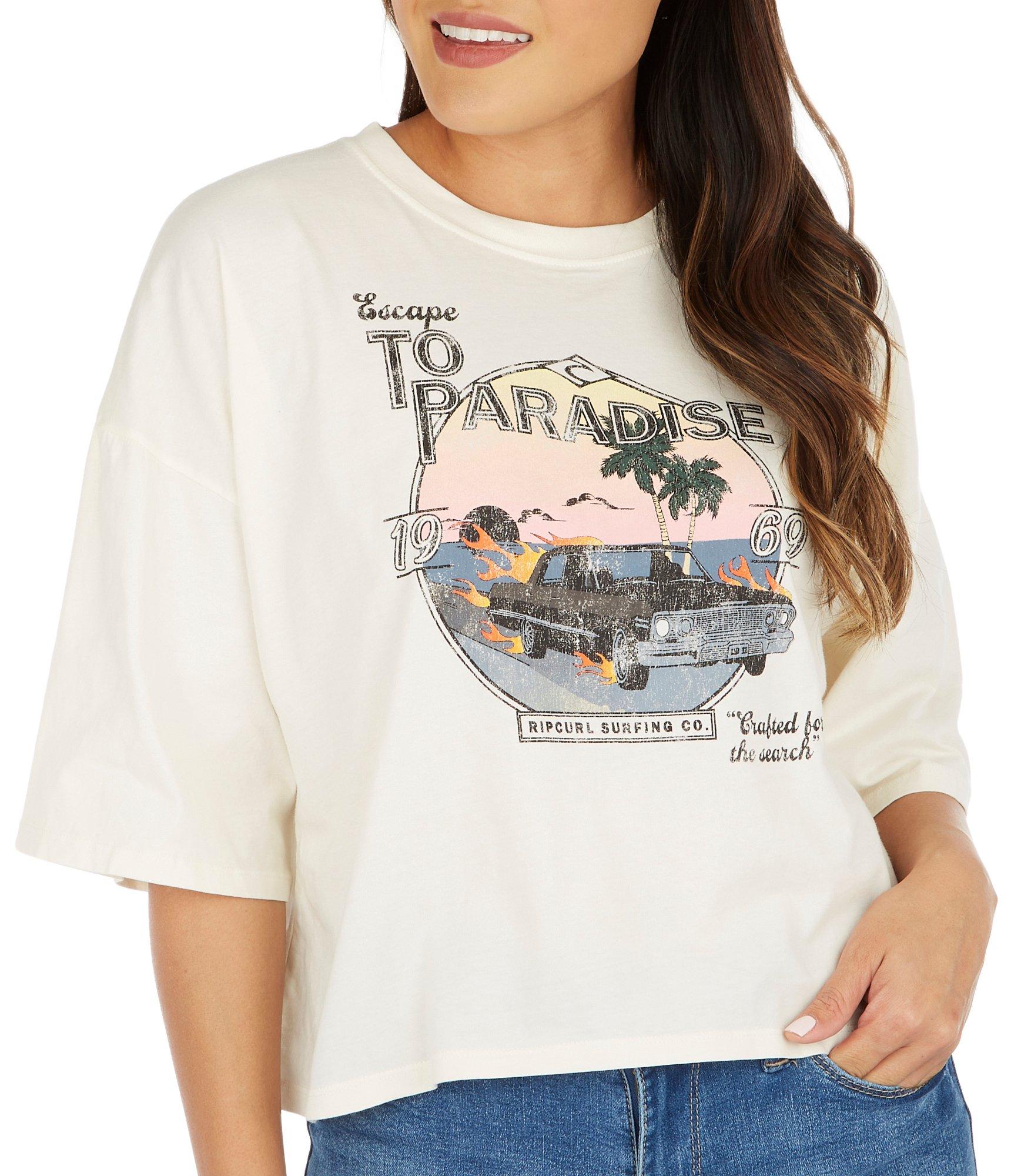 Juniors Escape To Paradise Short Sleeve Tee