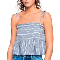 Juniors Baby Doll Striped Top