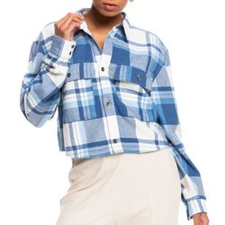 Roxy Juniors Both Ways Long Sleeve Cropped Shirt