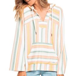 Roxy Juniors Striped Wild And Free Hooded Poncho