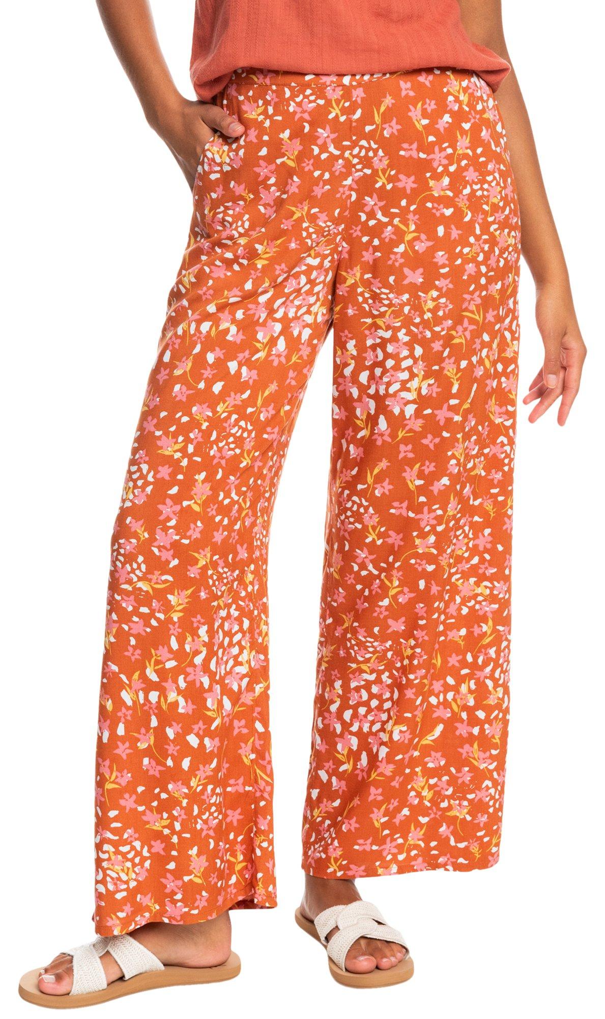 Roxy Juniors Midnight Avenue Floral Wide Leg Pants