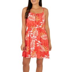 Juniors Everything Is Fine Floral Sleeveless Dress