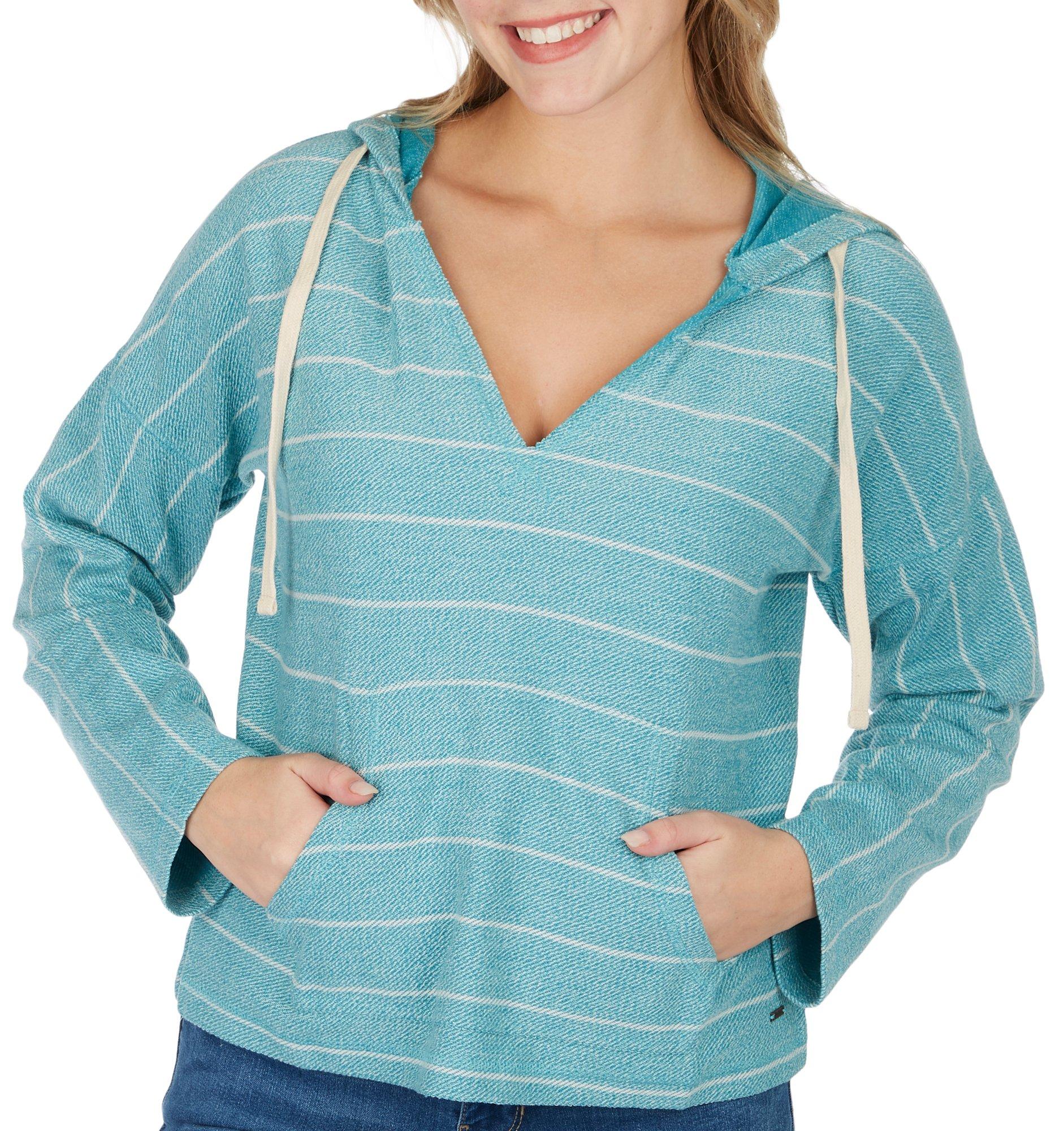 Junior Striped Rosarito Drawstring Hoodie
