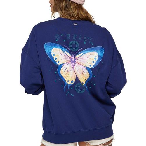 Juniors Choice Butterfly Crew Neck Sweatshirt