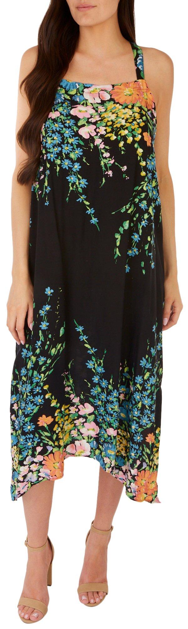 O'Neill Juniors Margeuritte Floral Sleeveless Midi Dress