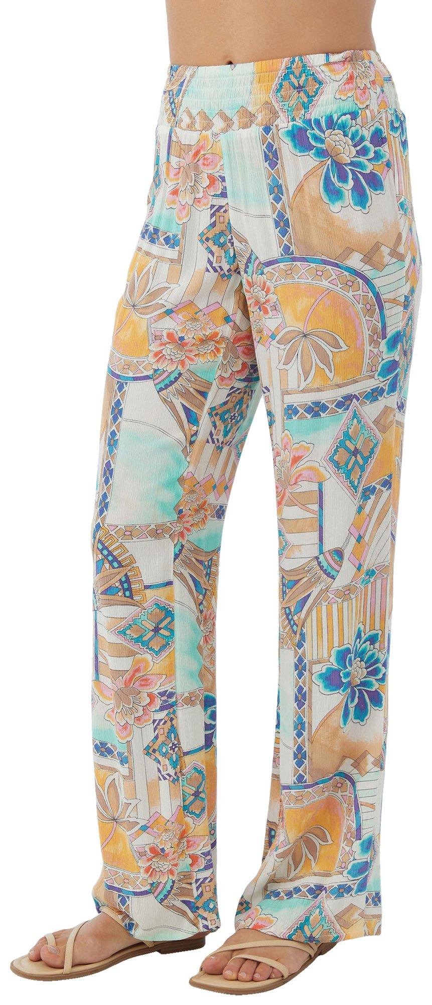 O Neill Juniors Johnny Zephora Elastic Waist Beach Pants