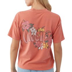 O'Neill Juniors Flower Tides Cropped T-shirt