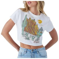 Juniors Lizard Land Cropped Graphic Tee