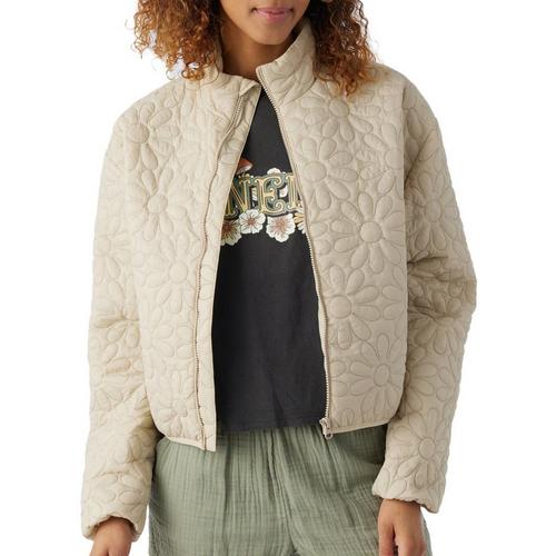 O'Neill Juniors Floral Puffer Cropped Jacket