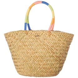 Billabong Wrapped Up Woven Straw Dual Handle Beach Tote