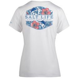 Salt Life Juniors Salty State Of Mind Crew T-Shirt