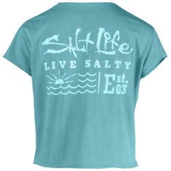Salt Life Juniors Sea Story Crop Short Sleeve Top