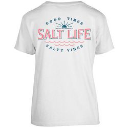 Salt Life Juniors Salty Vibes Crew T-Shirt