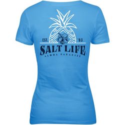 Salt Life Juniors Aloha Paradise Pineapple Short Sleeve Top