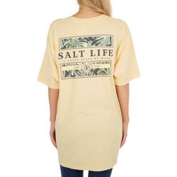 Salt Life Juniors Palm Leaf Short Sleeve Top
