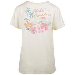 Juniors Aloha Paradise Short Sleeve Top