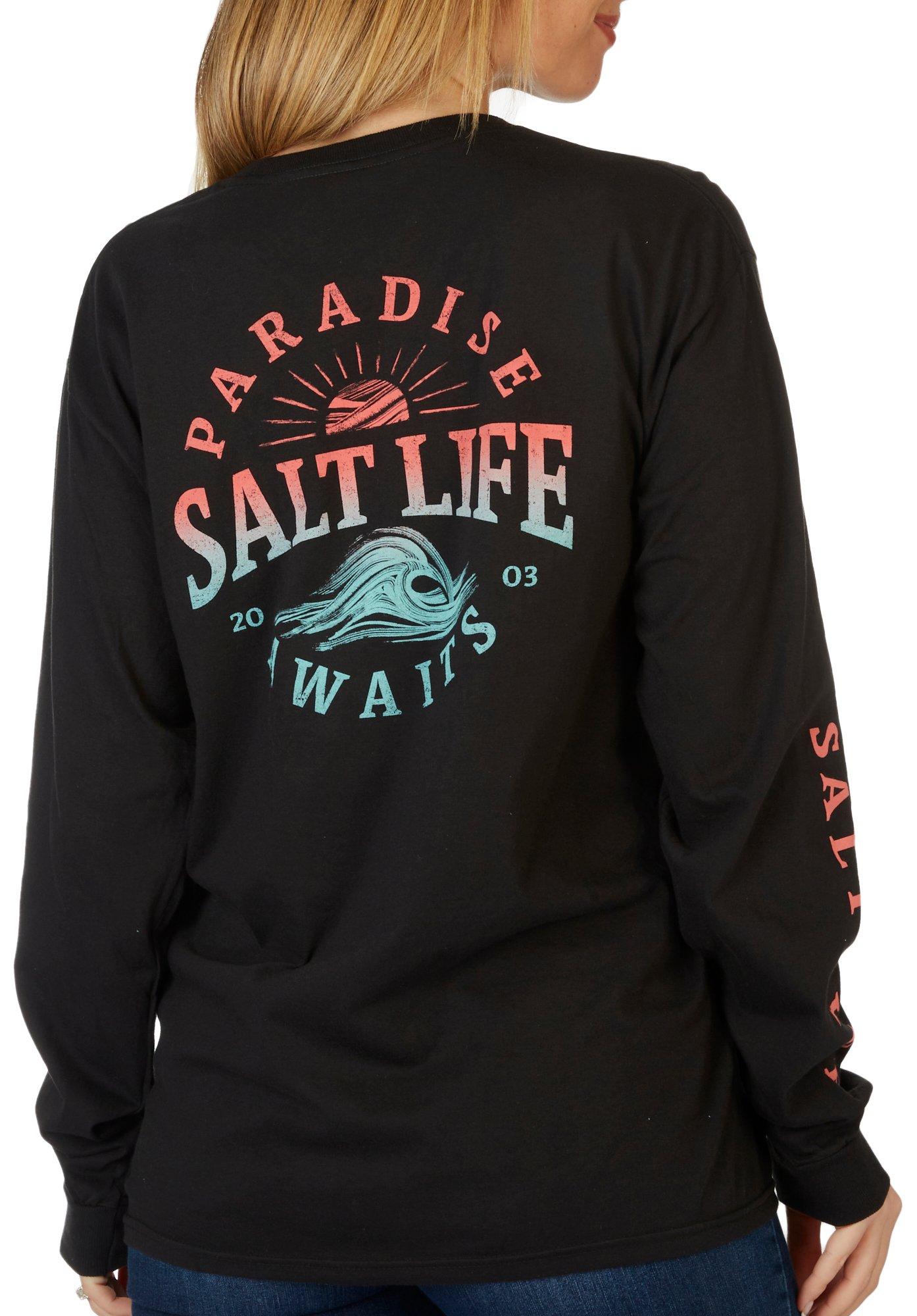 Juniors Paradise Awaits Long Sleeve Top