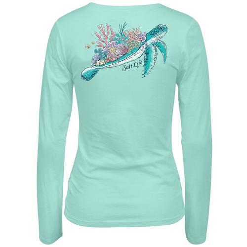 Juniors Performance Fitted Turtle Ride Long Sleeve Top
