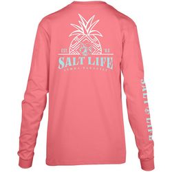 Salt Life Juniors Aloha Paradise Crew Neck Long Sleeve Tee