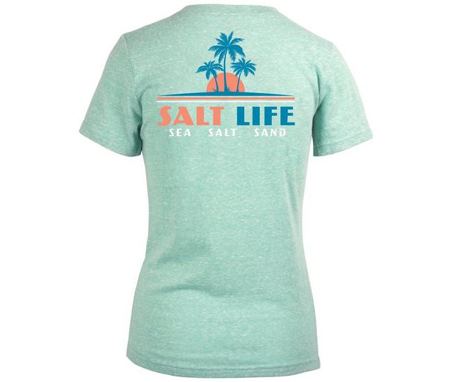 Salt Life Juniors Sea Salt Sand Short Sleeve Tee - Light Green - Large